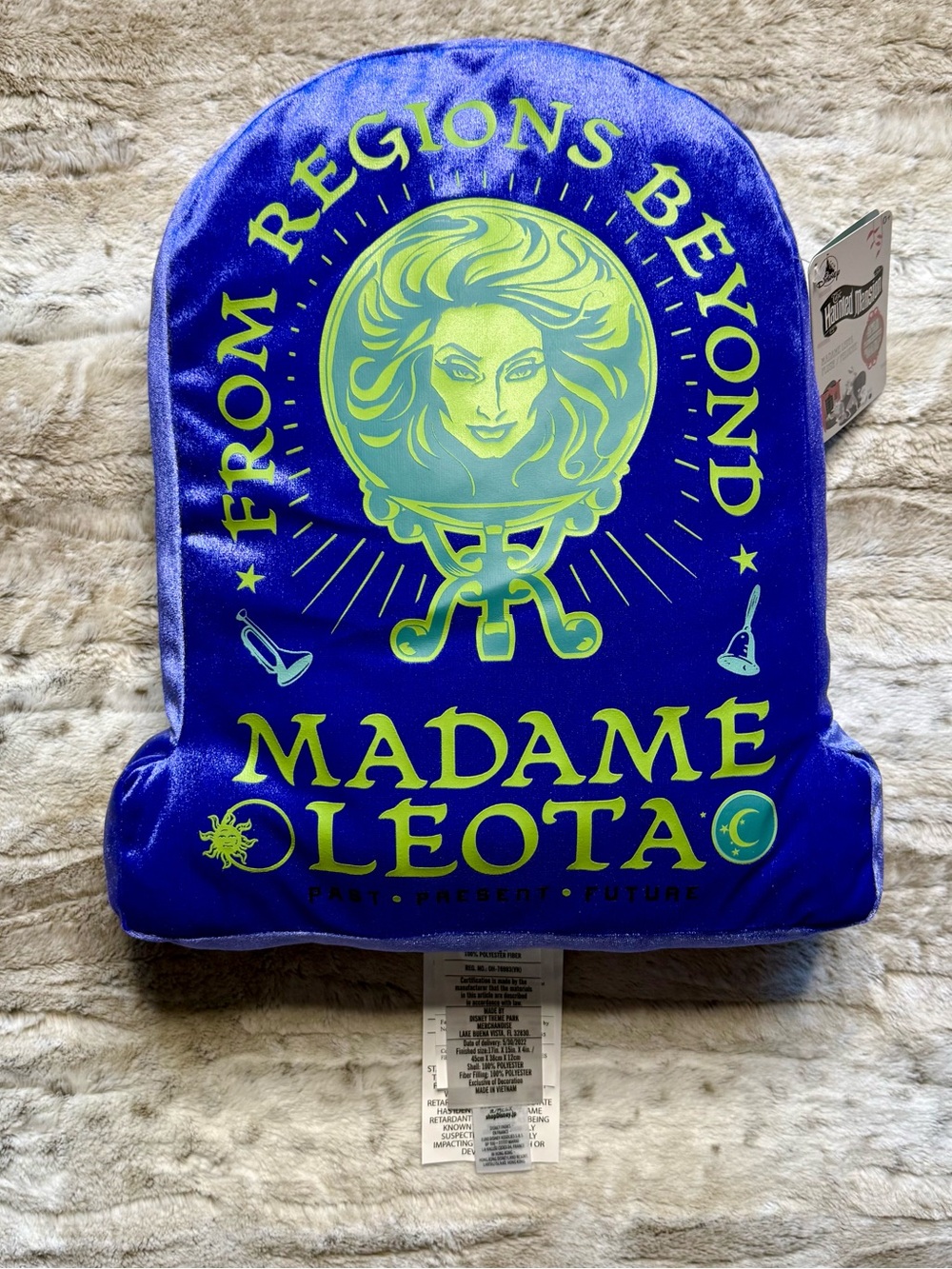 NWT *Discontinued* Disney Haunted Mansion Madame Leota GITD Decorative Pillow